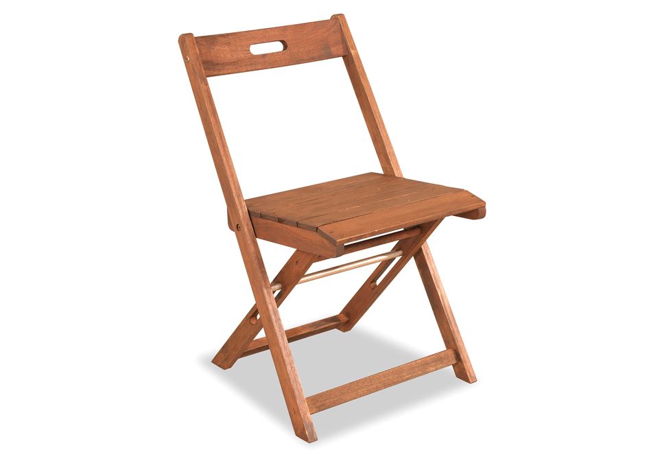 Deixa Cadeira Dobrável Bar (Pé Reto)   Stain Jatobá