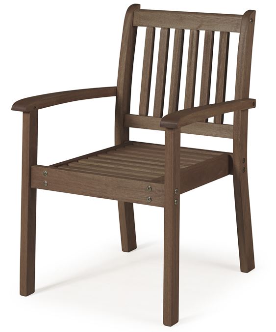 Cadeira Empilhável   Stain Nogueira