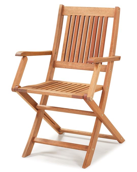 Deixa Cadeira Primavera Dobr. Com Braços   Stain Jatobá 1