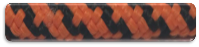 Corda Náutica 6mm Mescla Laranja / Preta